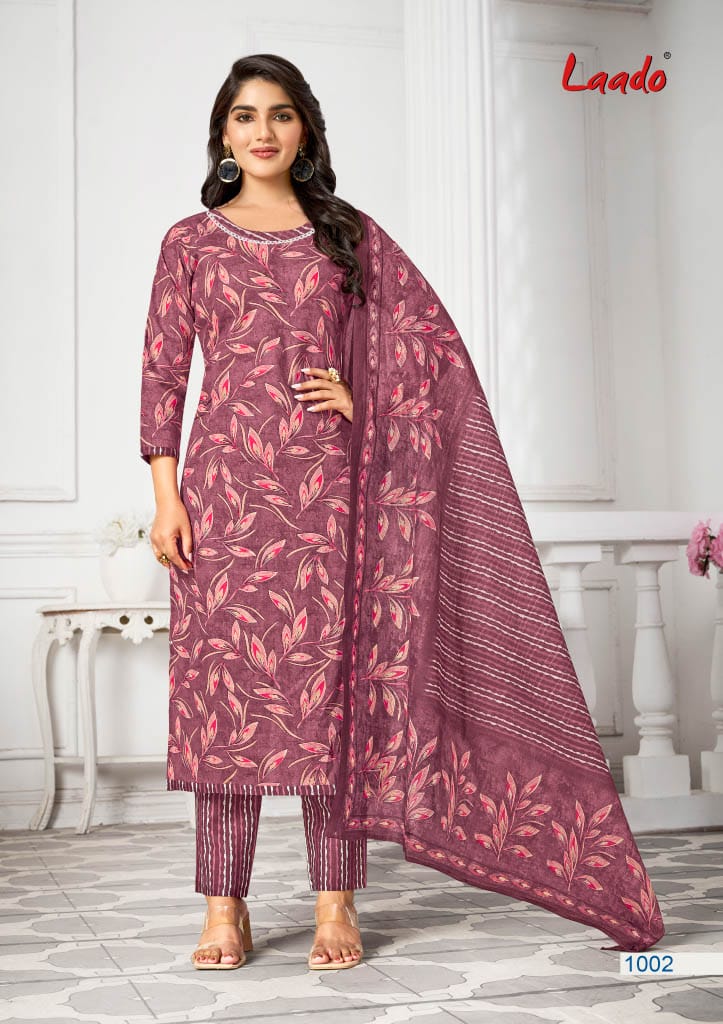 Nargis Vol 1 By Laado Cotton Printed Kurti With Bottom Dupatta Orders In India